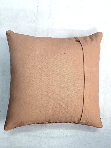 Miniatura 5 de Funda de almohada india Kilim tejida a mano, funda de cojín vintage Kilim de 18 x 18 pulgadas, funda de cojín auténtica de lana de yute, almohadas