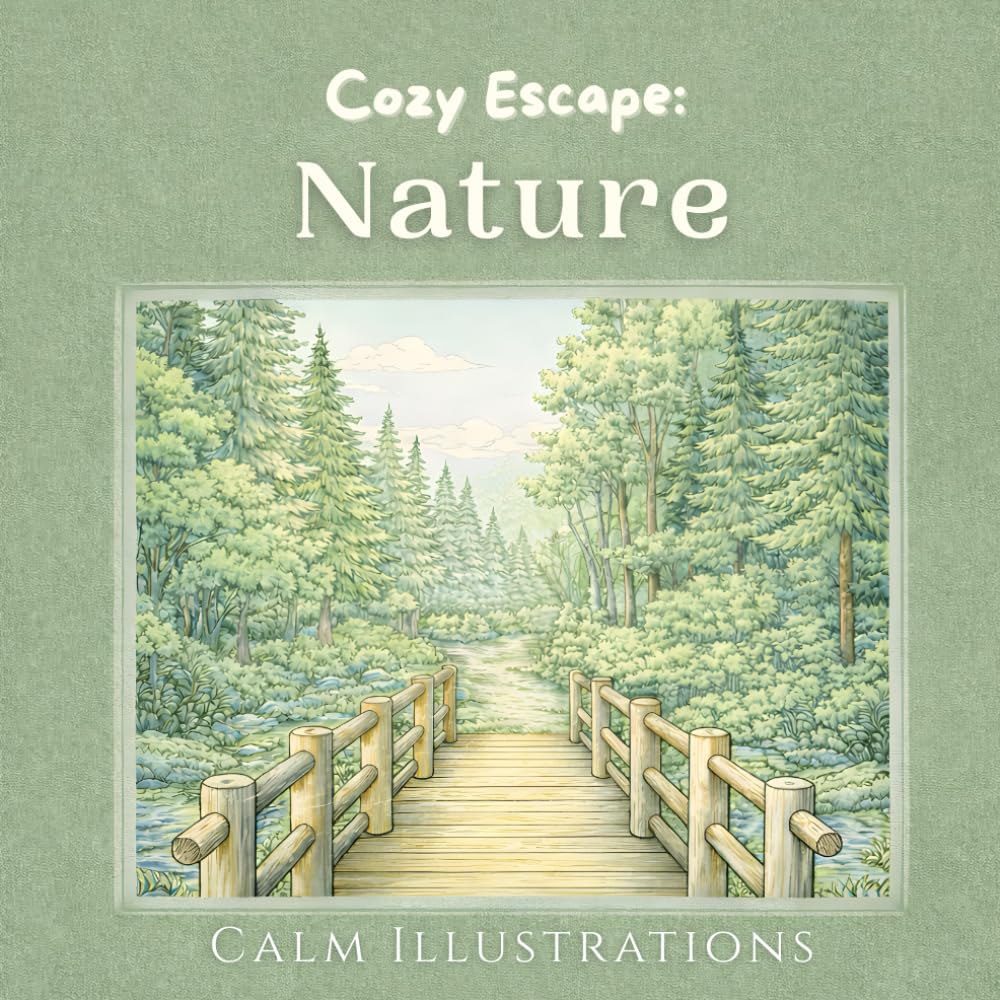 Cozy Escape: Nature: Calming Nature Illustrations for Stress Relief and Relaxation