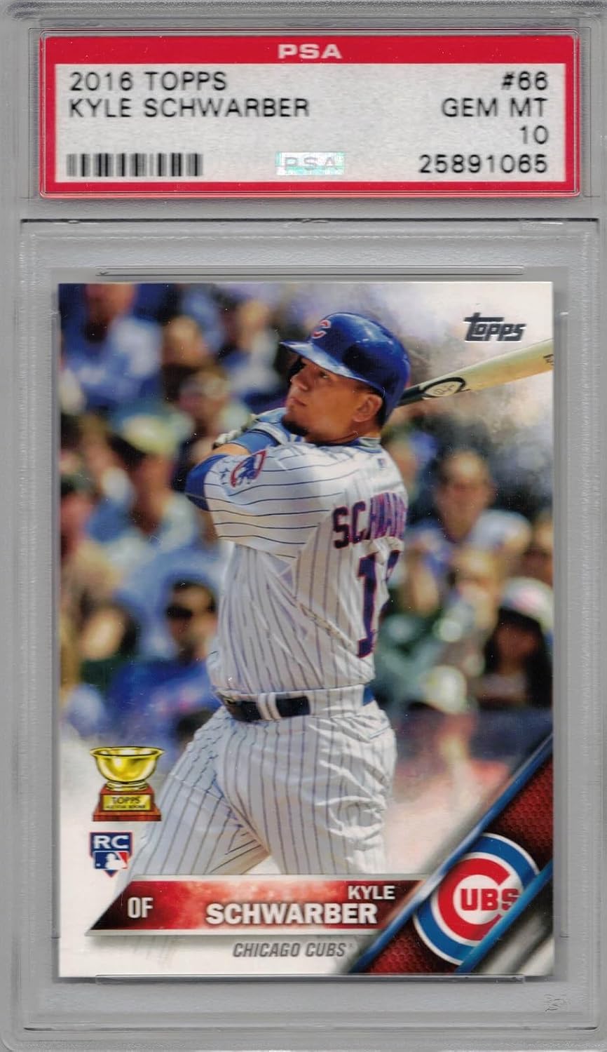 2016 Topps Baseball #66 Kyle Schwarber Rookie Card Graded PSA 10 Gem Mint