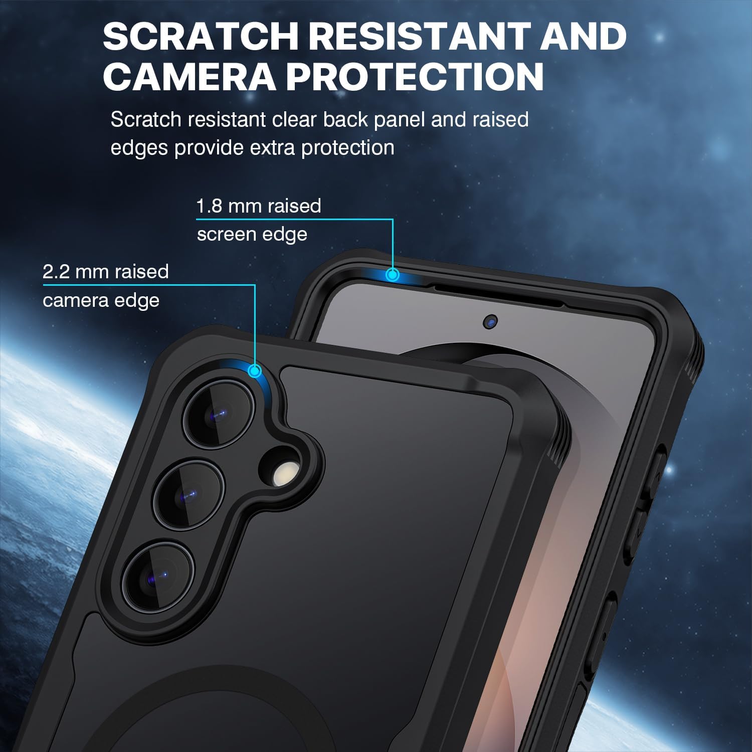 CENHUFO Privacy for Samsung Galaxy S26 Plus Case, Full Body Phone Case with Built-in 9H Tempered Glass Privacy Screen Protector and Camera Protector, Shockproof Protective Magnetic Cover - Black