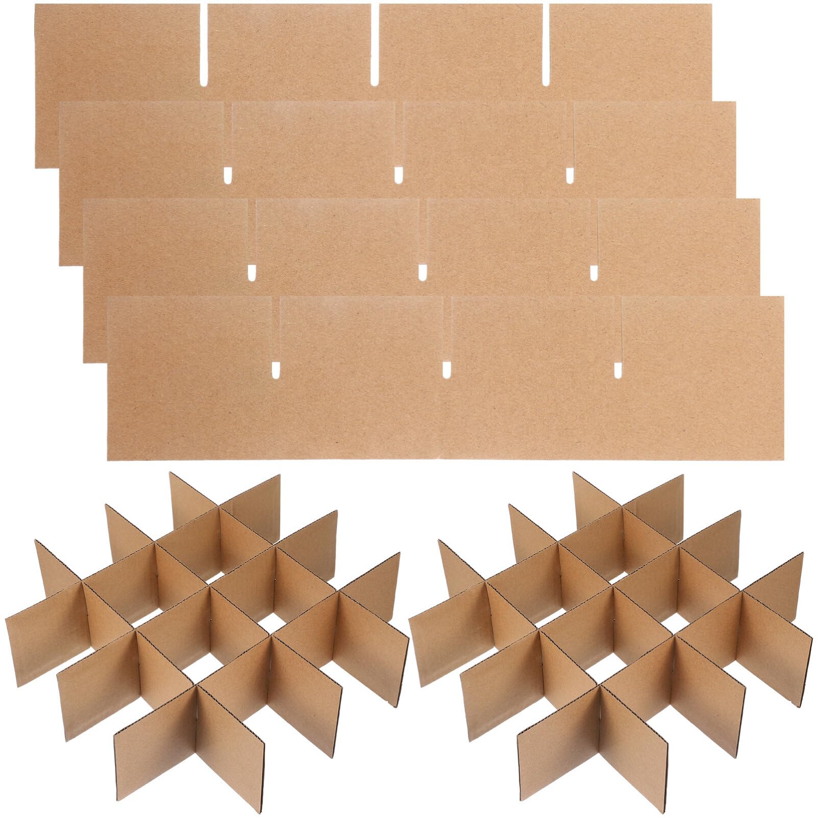 SOLUSTRE 6 Pcs Box Shipping Carton Dividers Glass Dividers for Moving, Cardboard & Corrugate Packing & Shipping Cell Paper Tote Box
