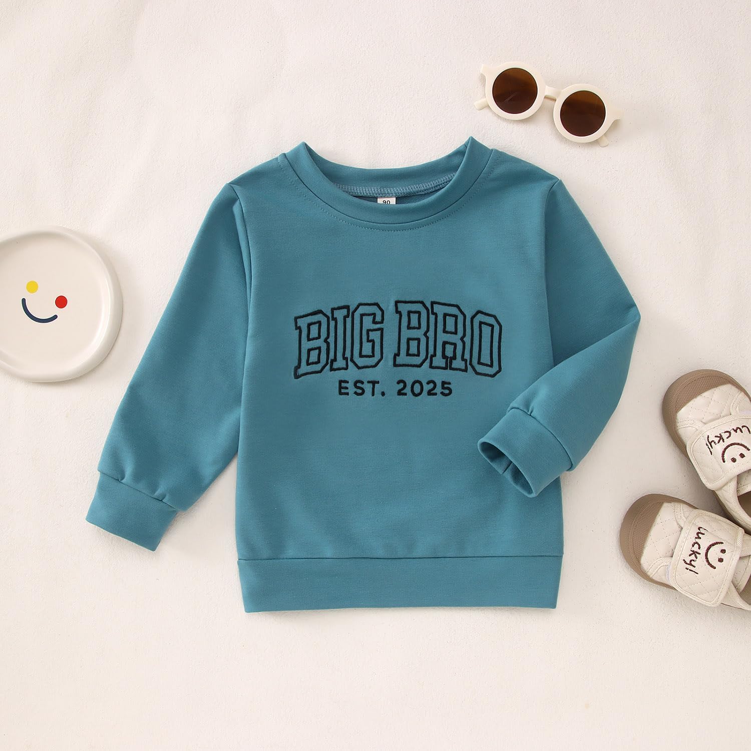 SOFEON Big Brother Sweatshirt Toddler Boy Embroidery Big Bro Est. 2025 Pullover Announcement Crewneck Long Sleeve Fall Tops - Image 6