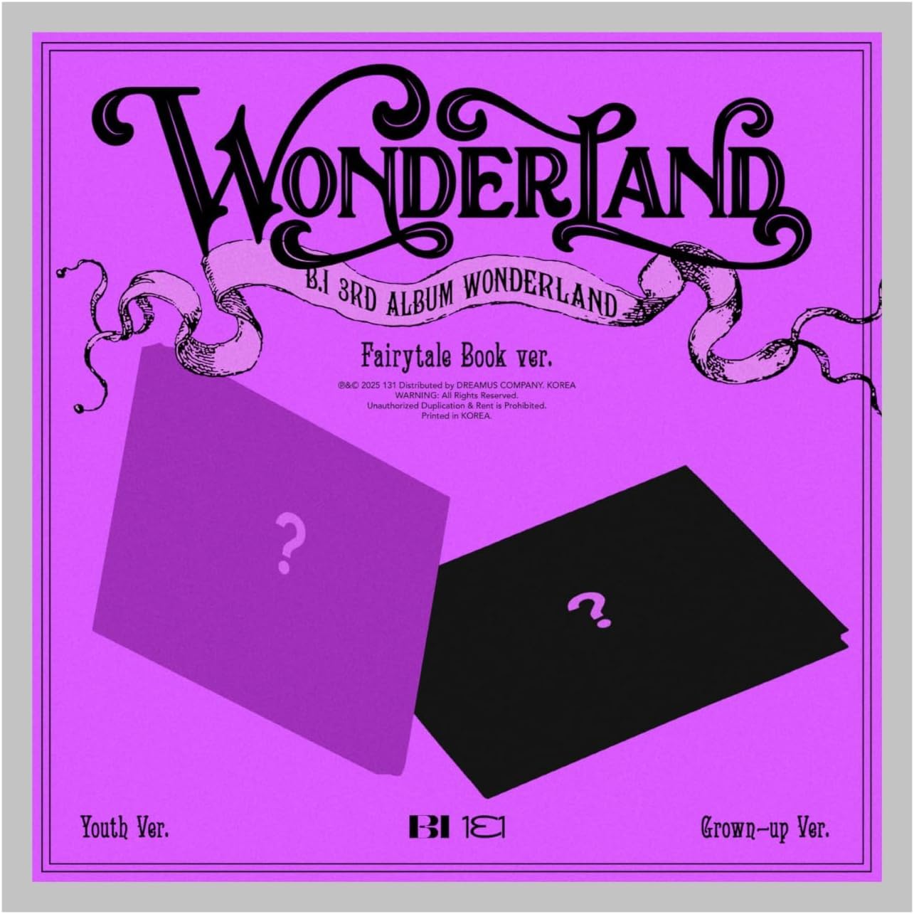 B.I WONDERLAND 3rd Album with Tracking Sealed (Fairy tale Random Version) + Extra photocards