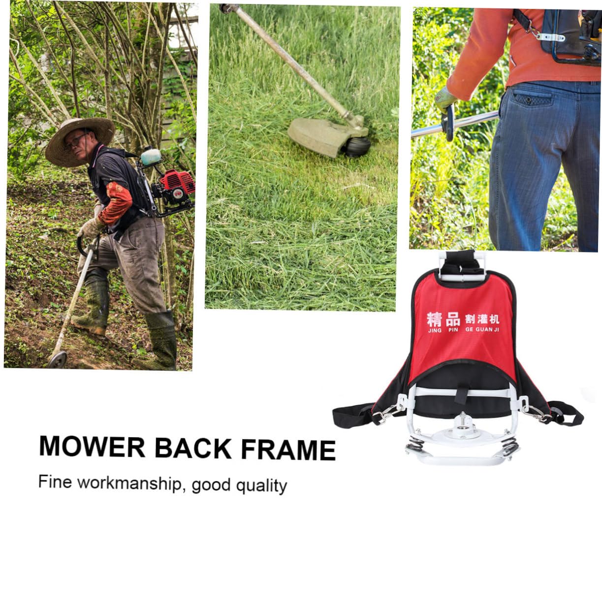BESPORTBLE Soporte para Cortacésped de Mochila Arnés Resistente y Ligero para Desbrozadora Base Duradera para Jardín y Césped Accesorio Práctico para Doméstico y Bricolaje