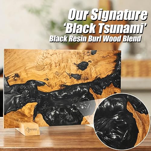 Miniatura 8 de SENKEN "Black Tsunami" Extra Large Magnetic Knife Block - Holds Up to 16 Knives - Knife Block without Knives, Universal Knife Holder, Beautiful Dark