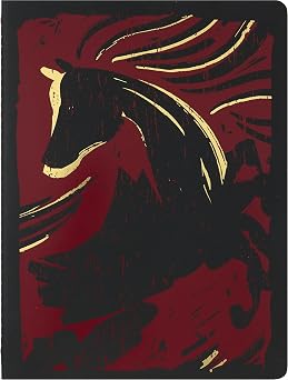 Moleskine Limited Edition Year of the Horse 2026 Woodcut Cahier Journal, Soft Cover, XL 7.5" x 9.75" Ruled/Lined, Autumn Red, 176 pages