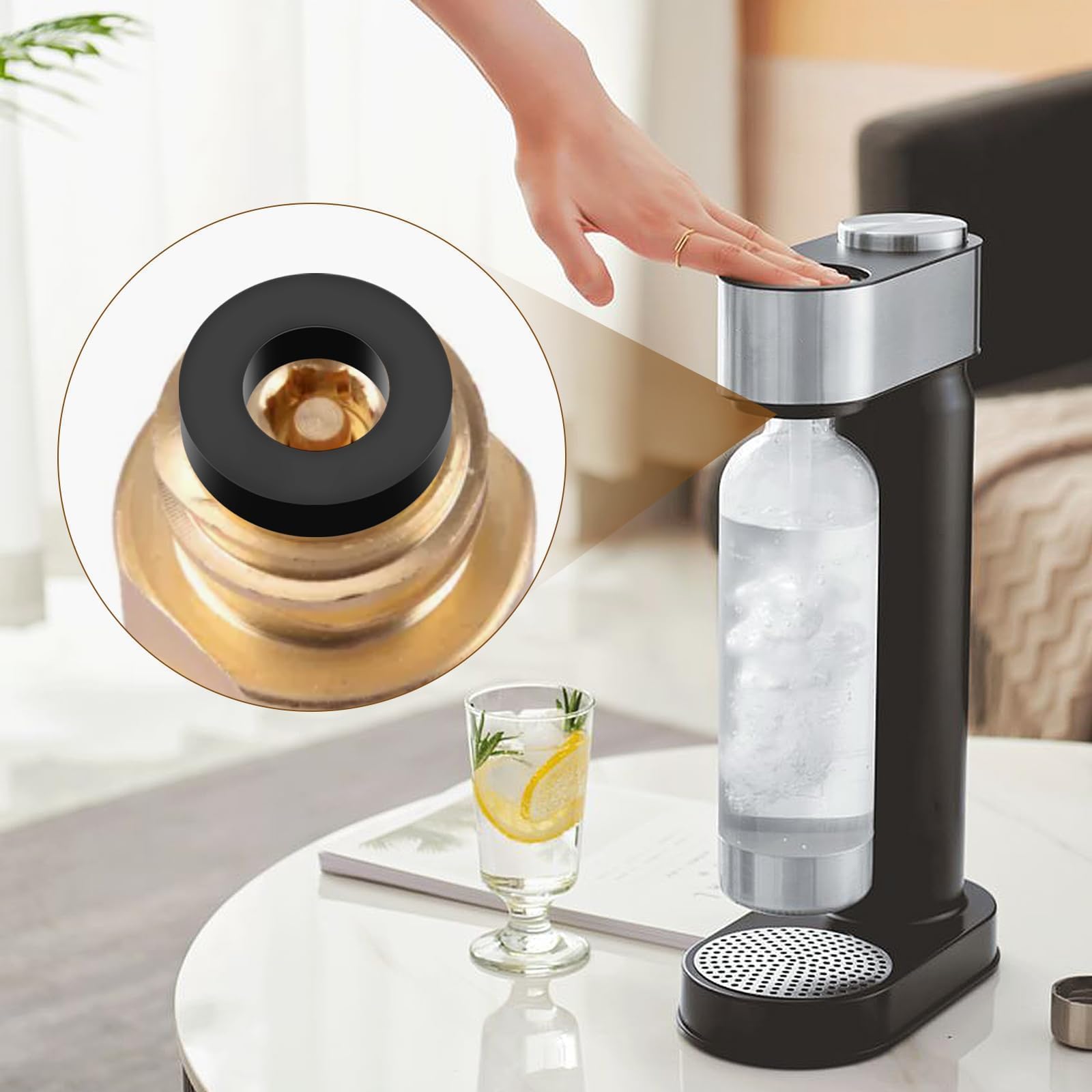 12 Pezzi Guarnizioni O-Ring Per Sodastream | Anelli Di Silicone Bianchi Per Bottiglie PET E Plastica | Ricambi Originali - Foto 9