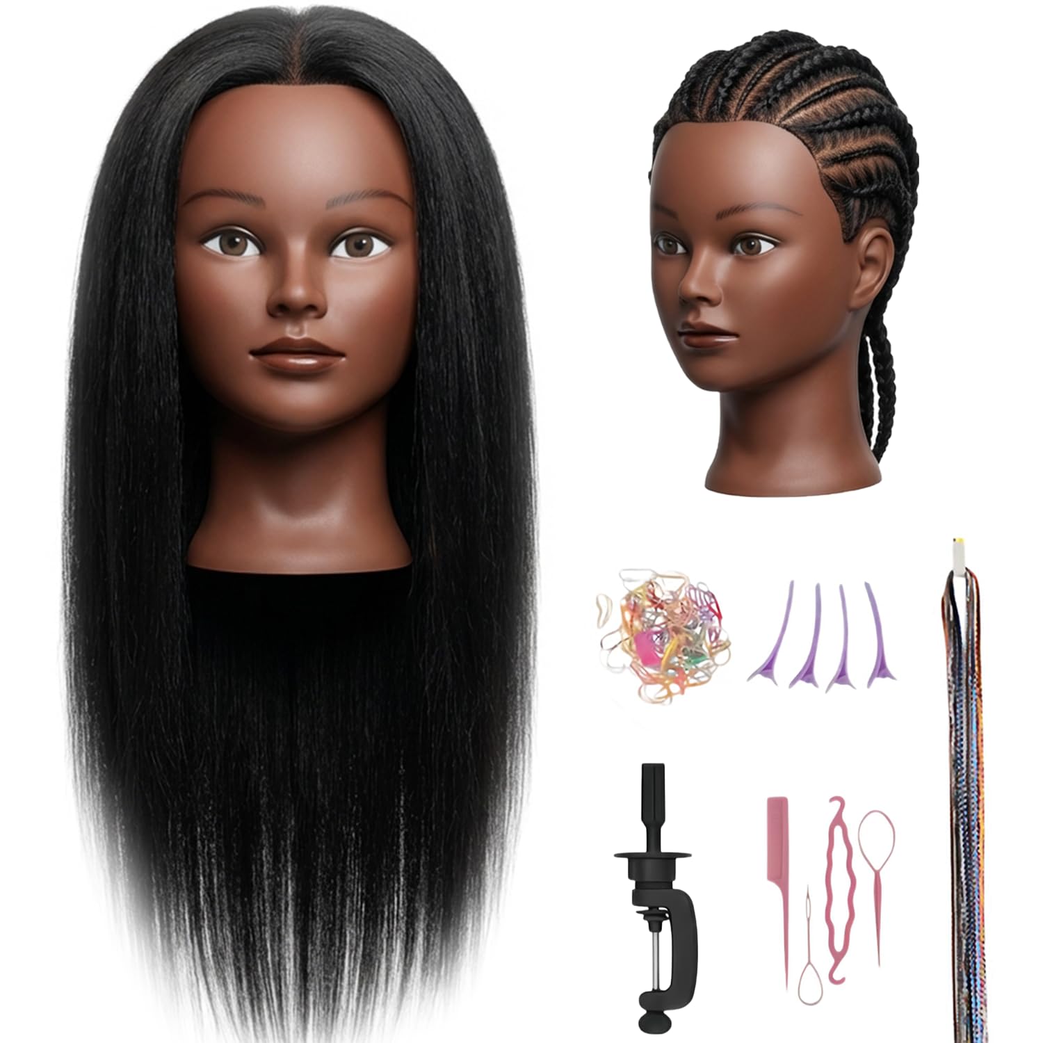 Rugwag Mannequin Head Human Hair 16 Inch - training heads | Mubboo