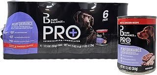 Pure Balance Pro+ Performance Beef and Chicken Wet Dog Food, 12.5oz (Pack of 6)
