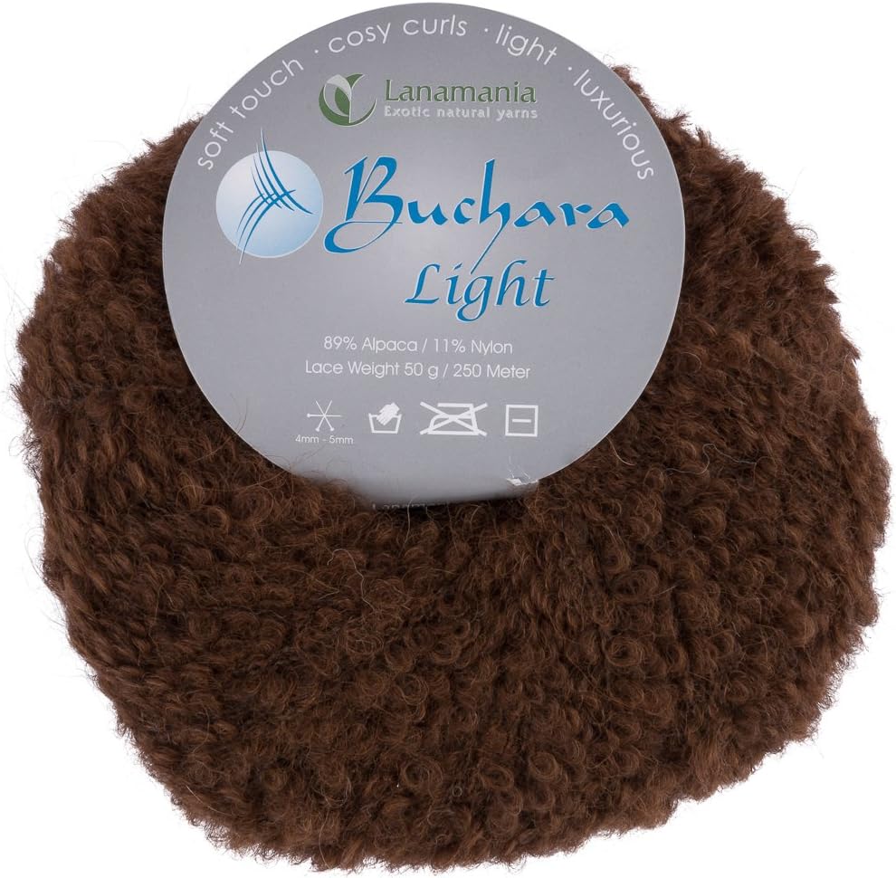 LanamaniaBuchara Light Black, alpaca, Brown