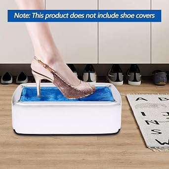 Automatic Shoe Covers Dispenser, Shoe Cover Machine, Home Shoe Covers Machine, for Homes, Offices, Shops, Supermarkets, Kitchens, Laboratories, Exhibitions (Silver)
