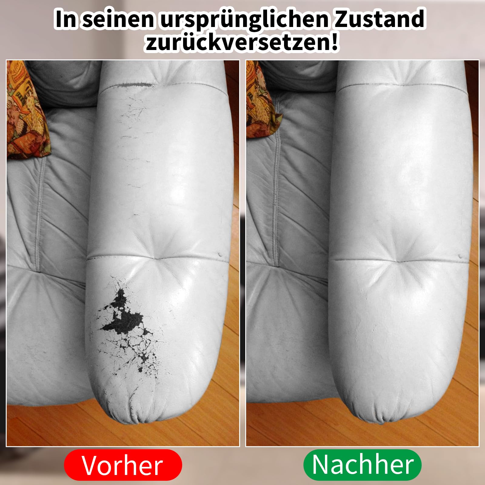 SHADAIWUYU 240g Lederpflege Auto,Leder Reparatur Set Grau,Flüssigleder,Lederfarbe,Kunstleder Reparaturset zum Reparieren von Sofas,Vinylmöbeln,Autositz,Lederschuhen,Sattel bei Verblassen und Kratzern