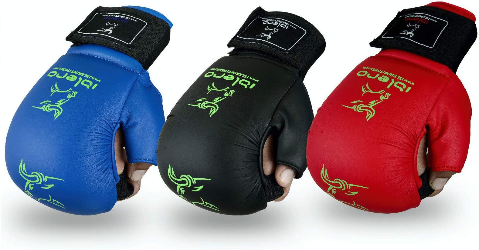 Islero PU Karate Sparring Mitt GEL Gloves MMA Judo Taekwondo Martial Arts Jiu-Jitsu