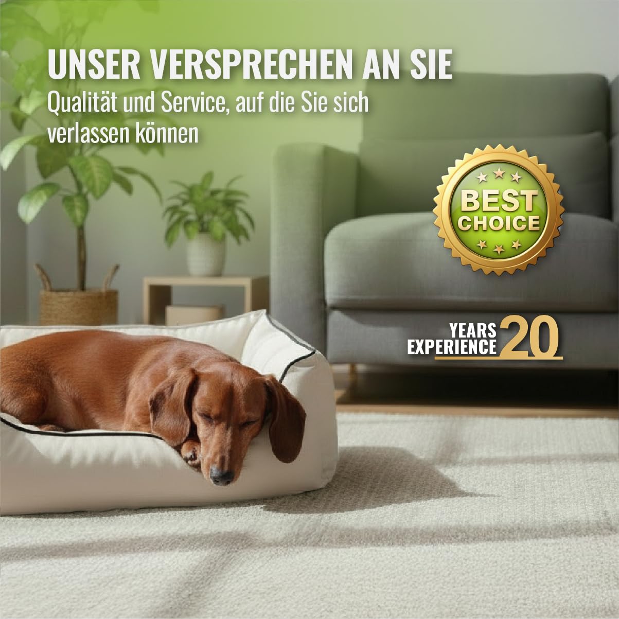 Cama para perros CopcoPet Rocco 2 en 1, impermeable y de piel sintética, con colchón de plástico para perros con espuma de copos o espuma viscoelástica ortopédica