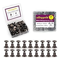 Vista 1 de 50 Sets M5*6 Pistola Negro Chicago Tornillo Kit Remaches de Cuero Remaches Tornillo Chicago Botones DIY Cuero Trim