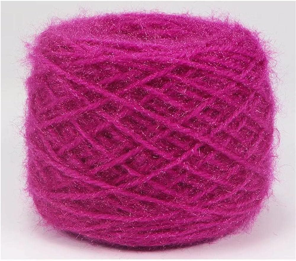 Yarn,Knitting Yarn， Knitting Yarn Crochet Thread Glitter Plush Rope for Blanket Scarf Cushion Toy Making Home DIY Projects(Dark Grey)