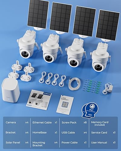 Miniatura 8 de MUBILIFE Cámaras de seguridad 4K inalámbricas para exteriores, sin suscripción, cámaras solares de 8 MP para seguridad del hogar, almacenamiento