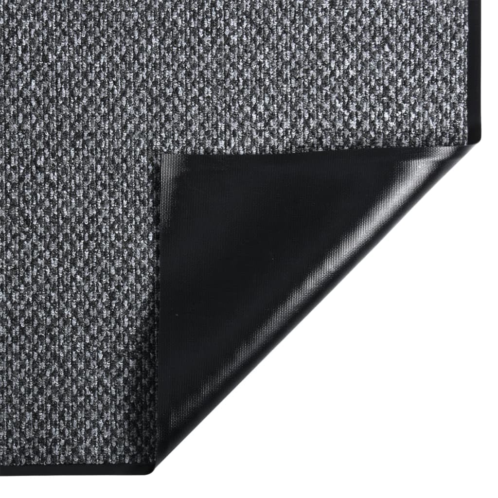Felpudo gris 90 x 150 cm, antideslizante, para entrada, pasillo, terraza, balcón, jardín, lavable, duradero, absorbente, impermeable, para interior y exterior