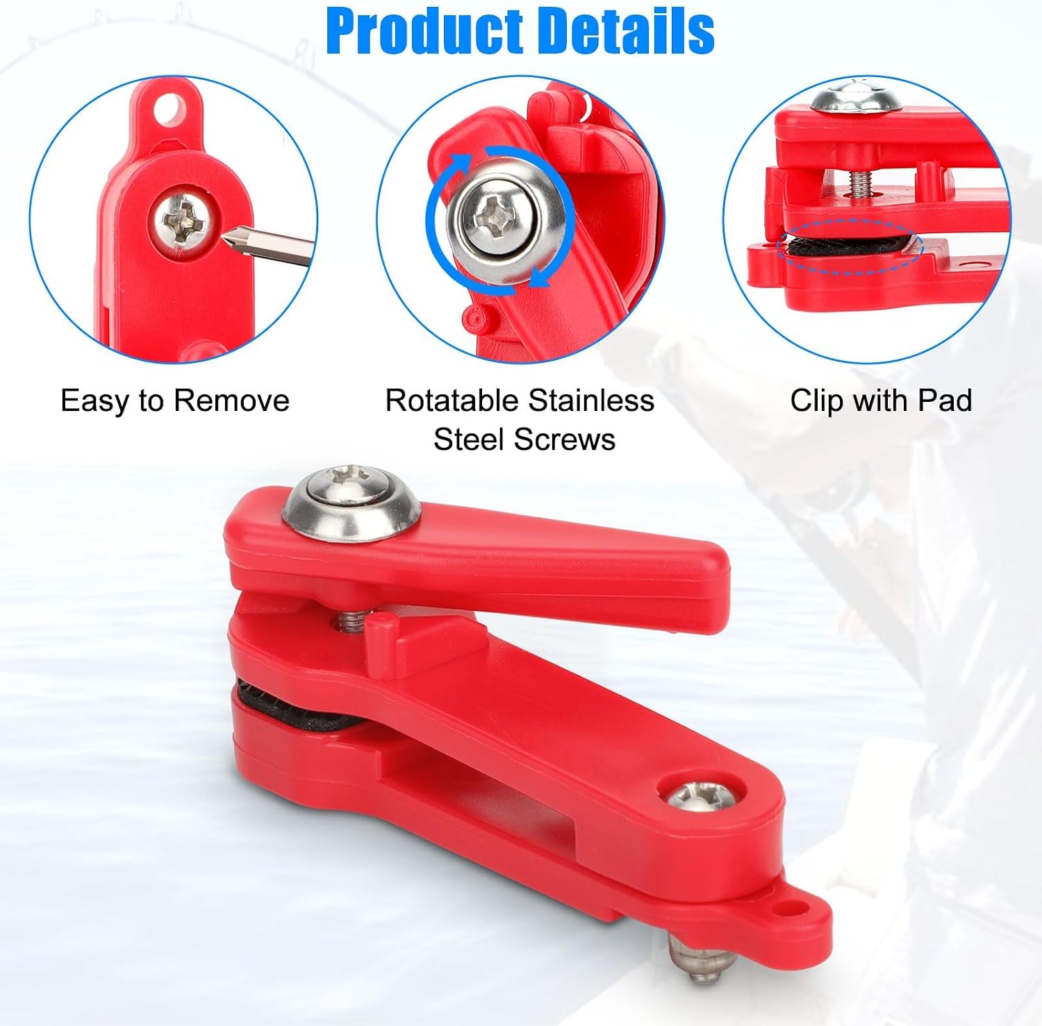 TSV 10PCS Downrigger Release Clips Snap Weight - Planer Board Fishing Clips | Pinless Adjustable Sliding & Rotating Clips - Heavy-Tension Offshore Trolling