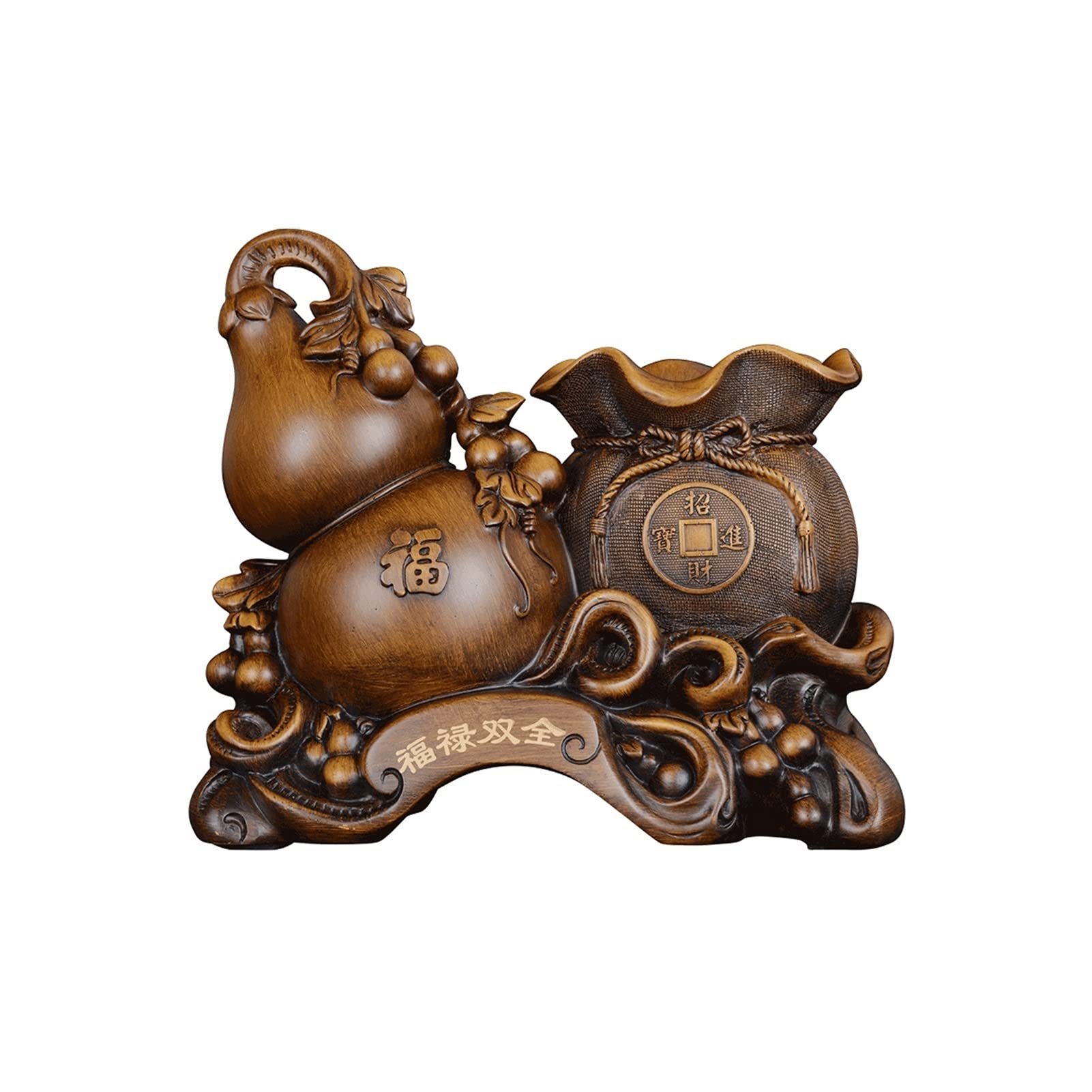 Porte-Stylo Porte-Crayon de résine Porte-Stylo de Bureau Stand de Style Chinois Coupe-Crayon Organisateur Boss Bureau de Bureau Ornements Cadeau pour l'enseignant Pot à pinceaux(A)