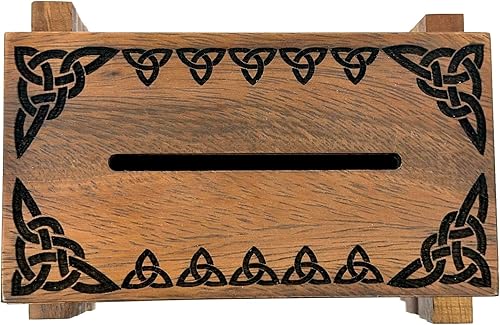 Miniatura 9 de Enigma - Caja de rompecabezas secreto vikingo tarjetero de dinero y regalo en un candado de trucos de coeficiente intelectual de madera con