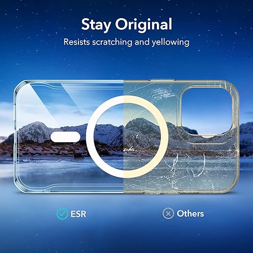 Vista 39 de ESR Funda para iPhone 15 Pro Max, compatible con MagSafe, de grado militar, negro transparente