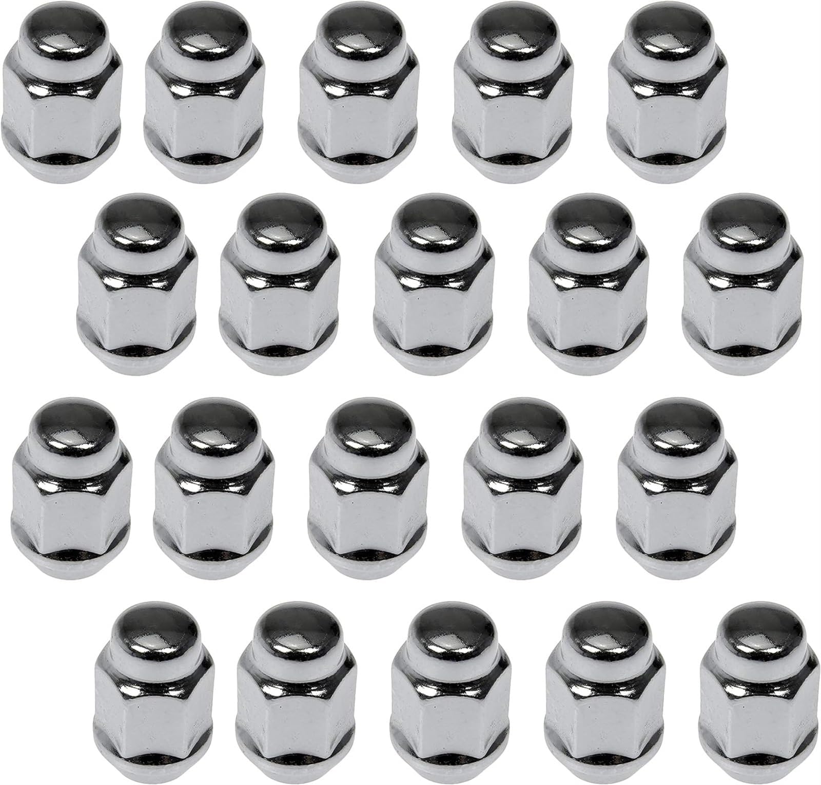 THE WHITE SHOP 20 Pcs Lug Nuts, Lug Nuts Closed End Bulge Acorn Lug Nut Style, Wheel Accessories Parts Set, M1/2-20 Wheel Lug Nuts Compatible for Wrangler Jeep Dodge