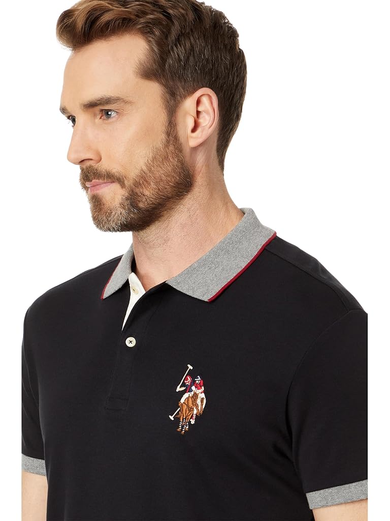 U.S. POLO ASSN. Short Sleeve Slim Fit Multicolor Pony Interlock Polo Shirt