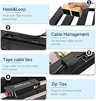 Vista 3 de Ghost Fire - Soporte para pedales para guitarra, de aleación de aluminio, soporte para pedales de efectos para guitarra, con bolsa de transporte