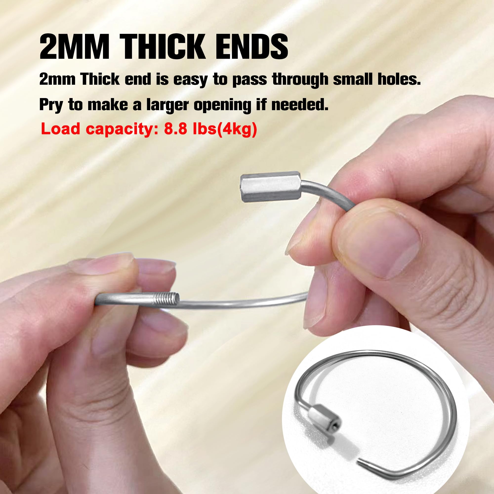 Snapklik.com : CrocSee 20 Pack Threaded Locking Key Rings