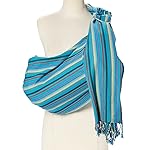 Hip Baby Wrap Ring Sling Baby Carrier for Infants and Toddlers - Beautiful, 100% Soft Cotton Baby Wraps Carrier for Babies 8-35 lbs - Perfect Baby Shower Gifts Moms and Dads - Nursing Cover (Sky)