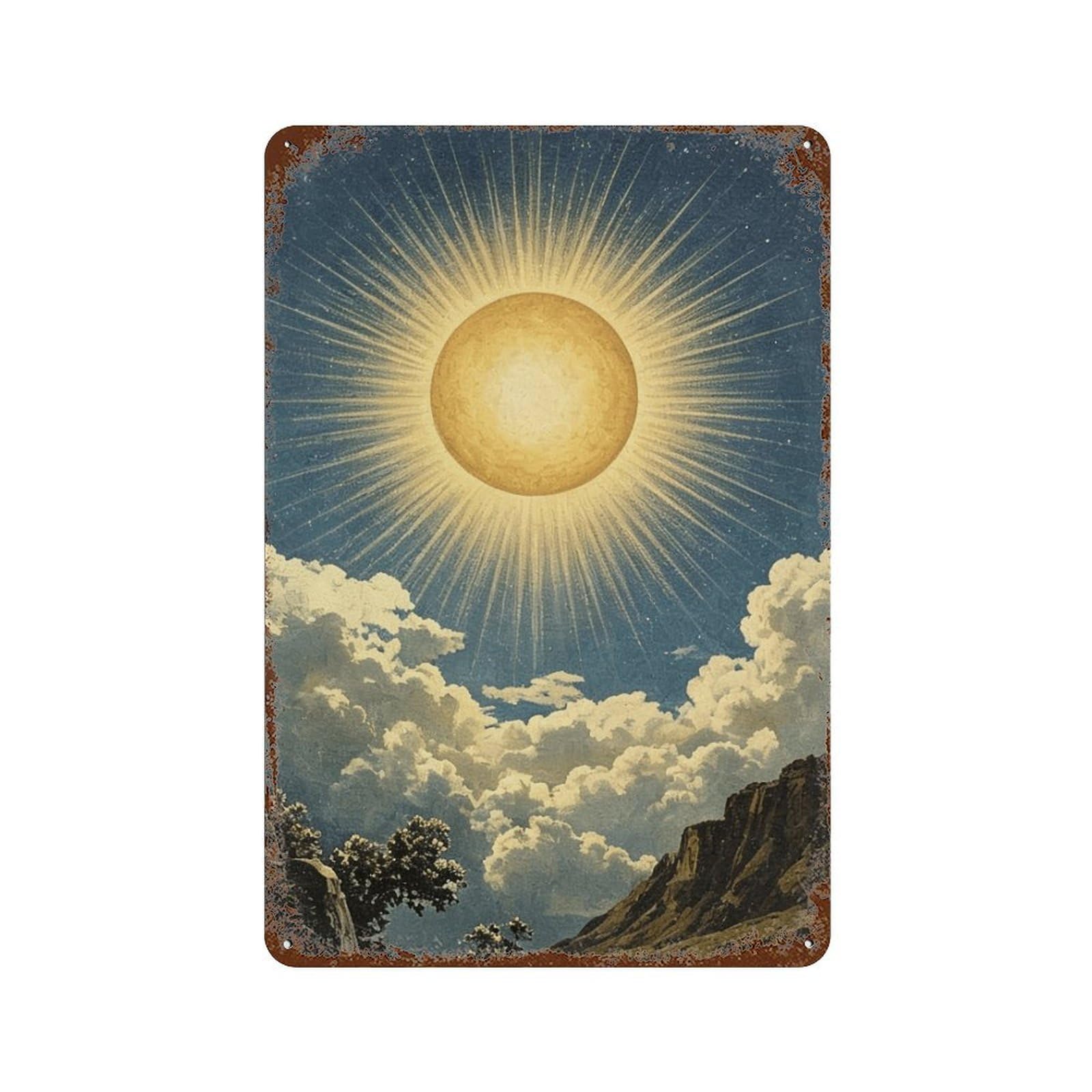 WUJHGRSG Dali Esque Surreal Cosmic Realm (3) Wall Art Retro Iron Vintage Metal Tin Sign Poster Modern Decor for Home Cofffee Club Bar Shop Style 30x20cm
