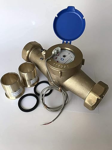 Miniatura 50 de DAE MJ-100 Medidor de agua potable sin plomo NSF61 de 1 pulgada, salida de pulso + acoplamientos, galones