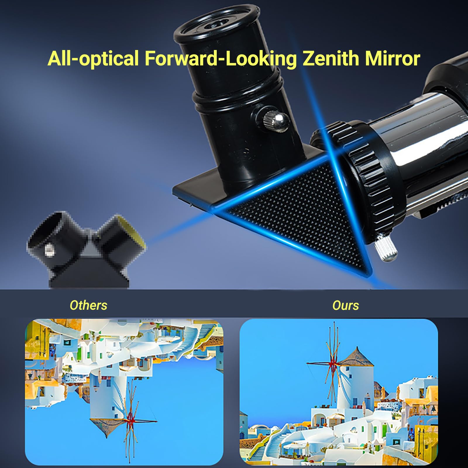 Telescopio Astronómico para Niños Adultos, 70mm Apertura 300mm Telescopio Refractor Portable, 15-150X, Alta Transmisión, con Trípode Ajustable y Soporte para Teléfono para Astronomía Principiantes