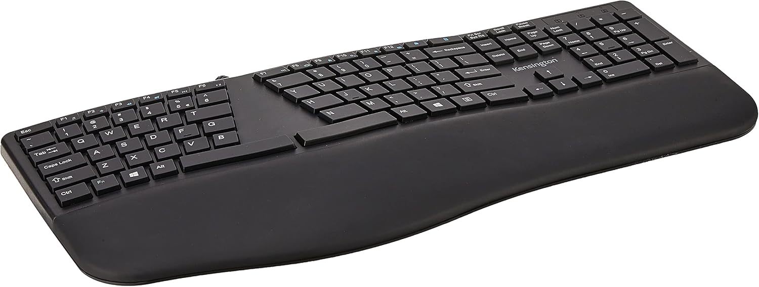 Kensington Pro Fit Ergonomic Wireless Keyboard and Mouse Black
