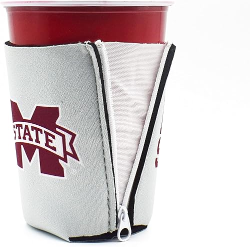 Miniatura 10 de ZipSip NONMAGNET - MSU Coozie ajustable todo en uno con cremalleras para latas, botellas, latas delgadas, vasos de pinta, tazas de fiesta, enfriador