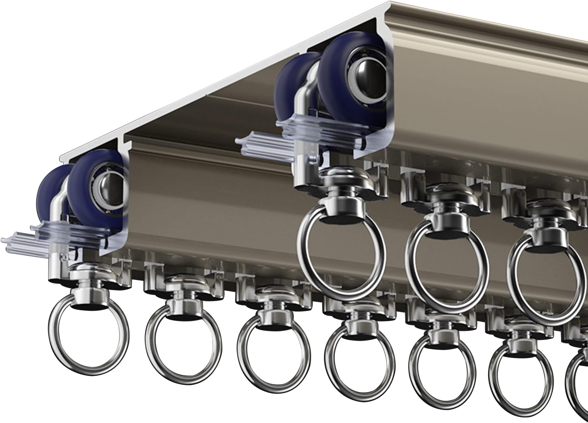 Ceiling Mounted Track System - Double Rails for Curtains & Drapes - Room Dividers - Sliding Curtain Rail for Privacy