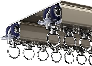 Ceiling Mounted Track System - Double Rails for Curtains & Drapes - Room Dividers - Sliding Curtain Rail for Privacy - Buy now