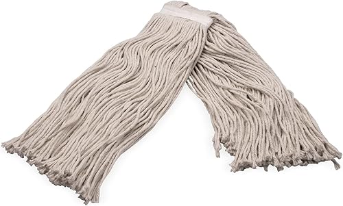 Vista 14 de SPARTA FLO-PAC - Cabezal de trapeador de algodón, punta cortada, banda estrecha con banda blanca para limpieza organizada, 36 pulgadas, bronceado