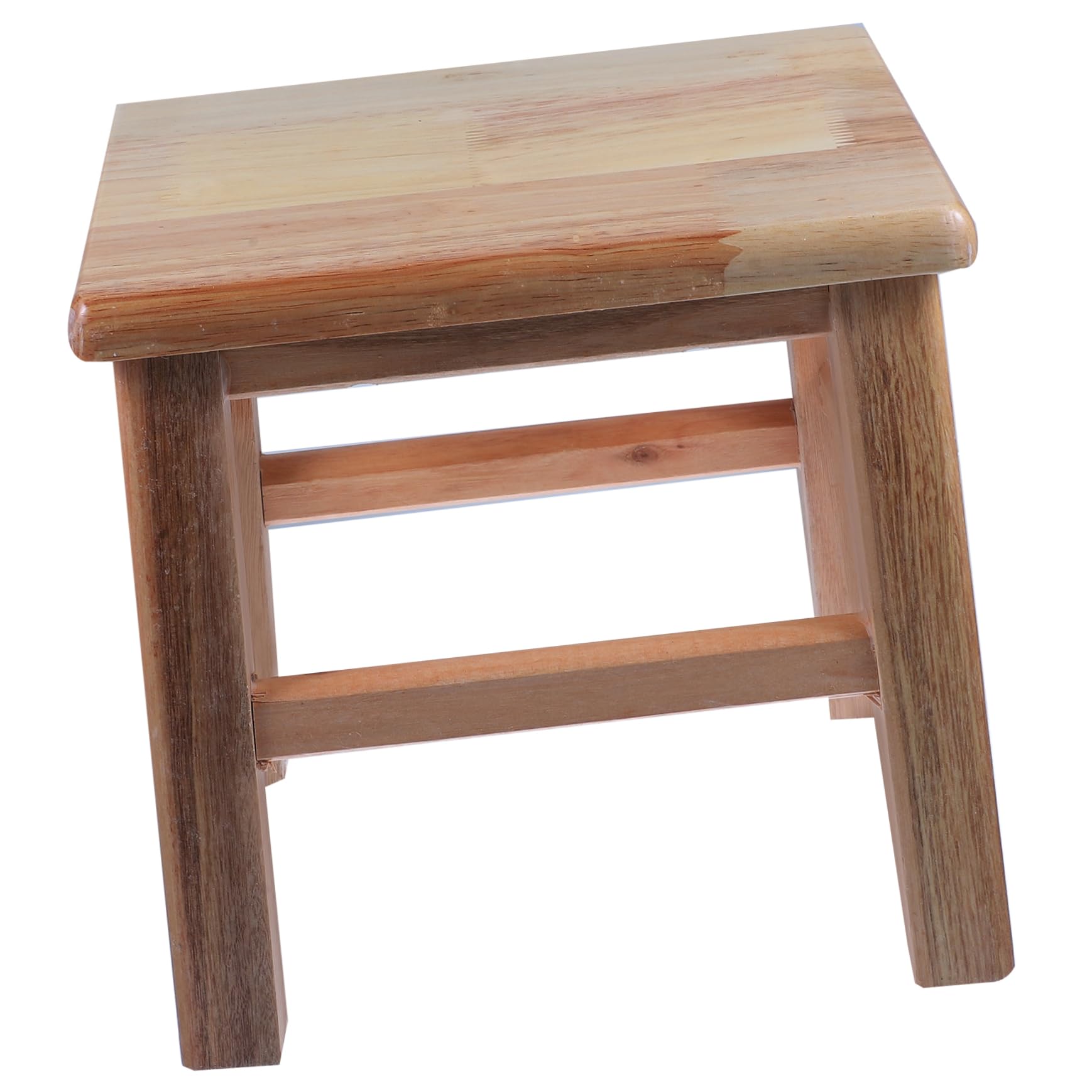 ABOOFAN Children's Square Stool Solid Wood Foot Stool for Living Room Easy to Clean