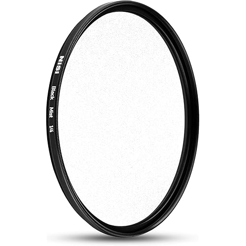 NiSi 77mm Circular Black Mist 1/4 Strength | Soften Images, Reduce Contrast, Enhance Mood and Atmosphere | Diffusion Lens Filter for Soft, Dream-Like Cinematic Effects | Photography and Videography