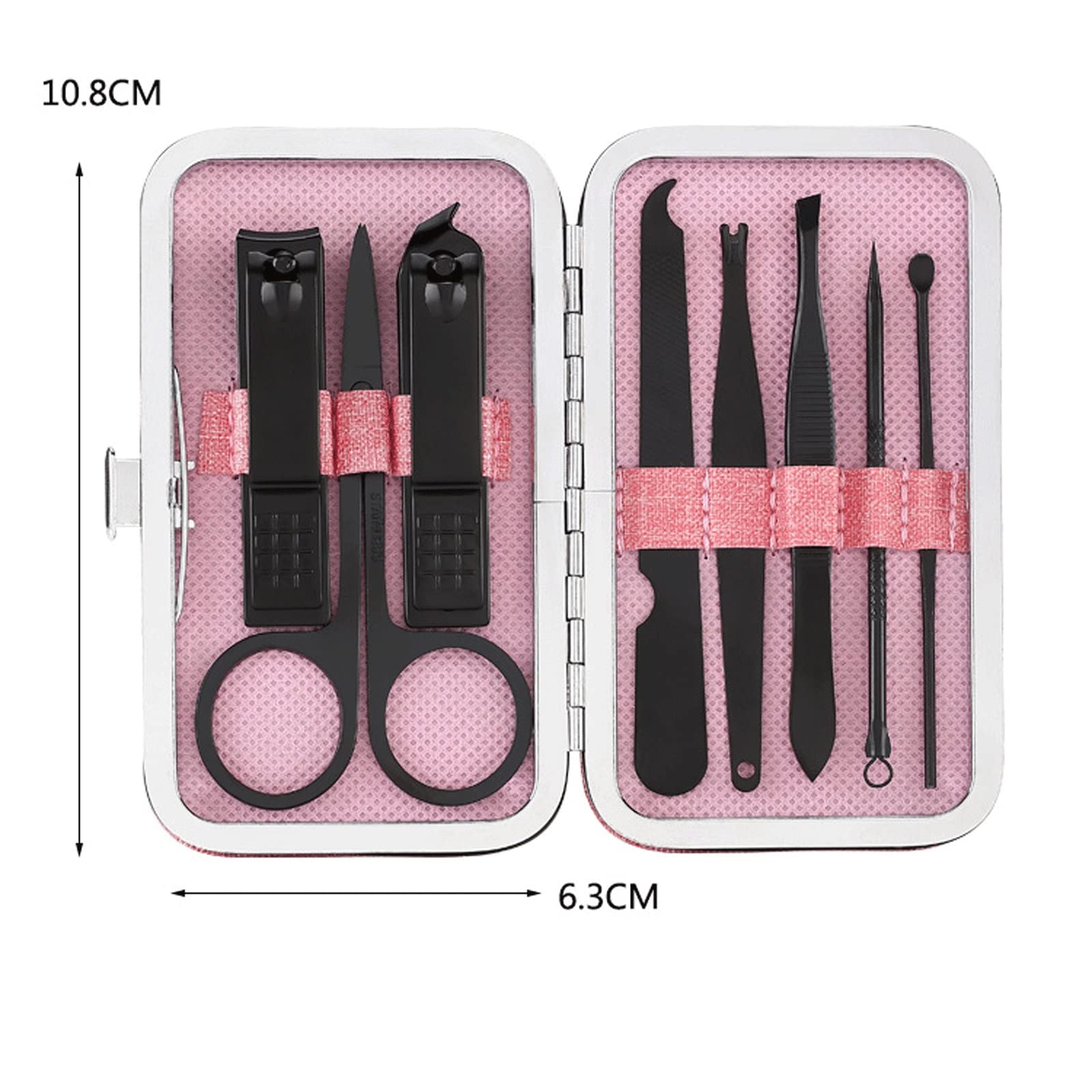Zestaw do manicure, Zestaw do manicure, Zestaw do Nail Clipper, 8Pcs/Set Manicure Pedicure Nail Care Set Professional Cutter Cuticle Clippers Kit Stainless Steel Nail Clipper Gift
