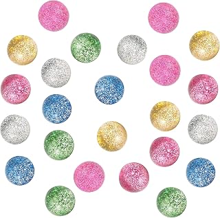 Lemotoy 24 Pieces Bouncy Balls for Children, Glitter Bouncy Balls Set, 32 mm Large Bouncy Balls, Children's Birthday Party Bag Fillers