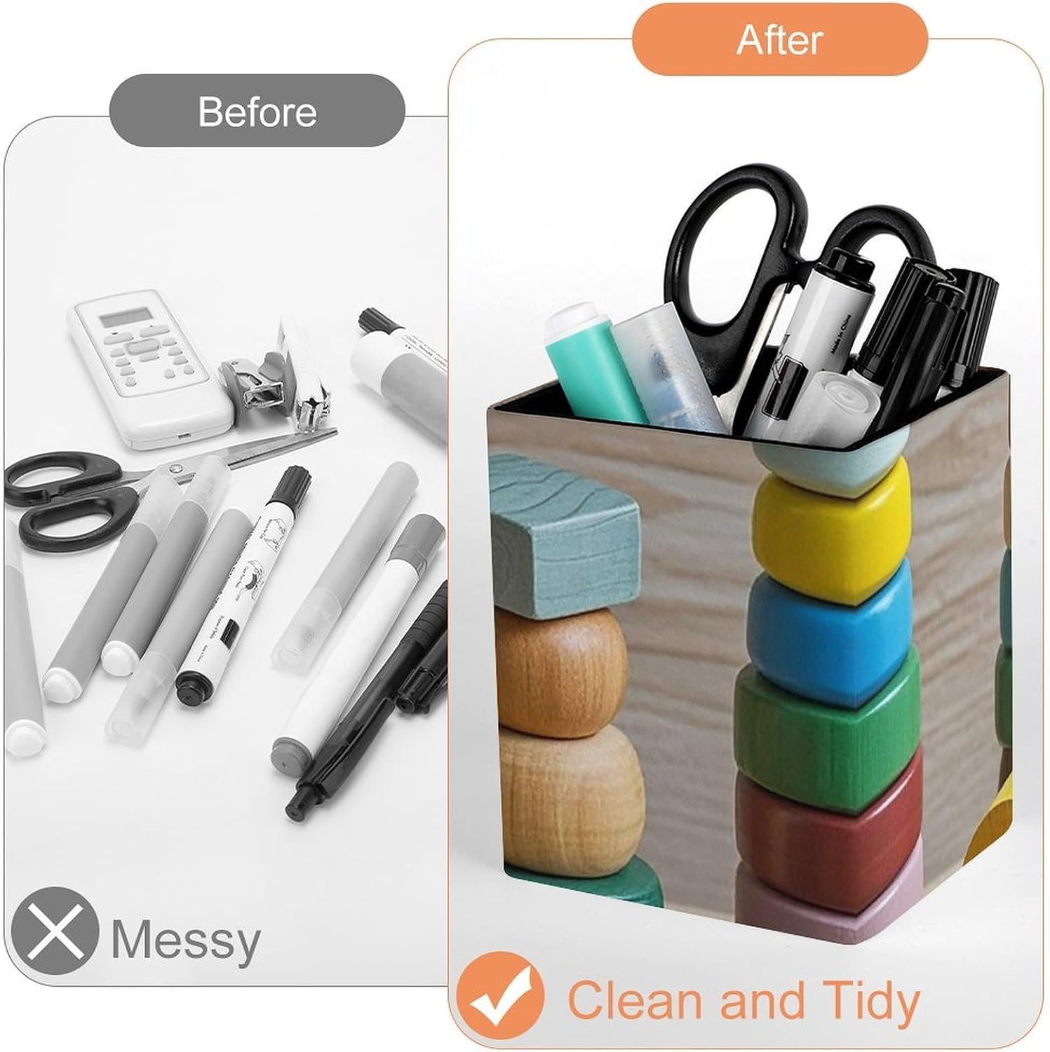 Colorful Wooden Toys Basic Square Pencil Box image 3