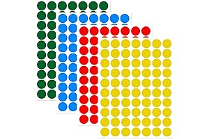 2800 PCS Red, Blue, Yellow, and Green Dot Stickers