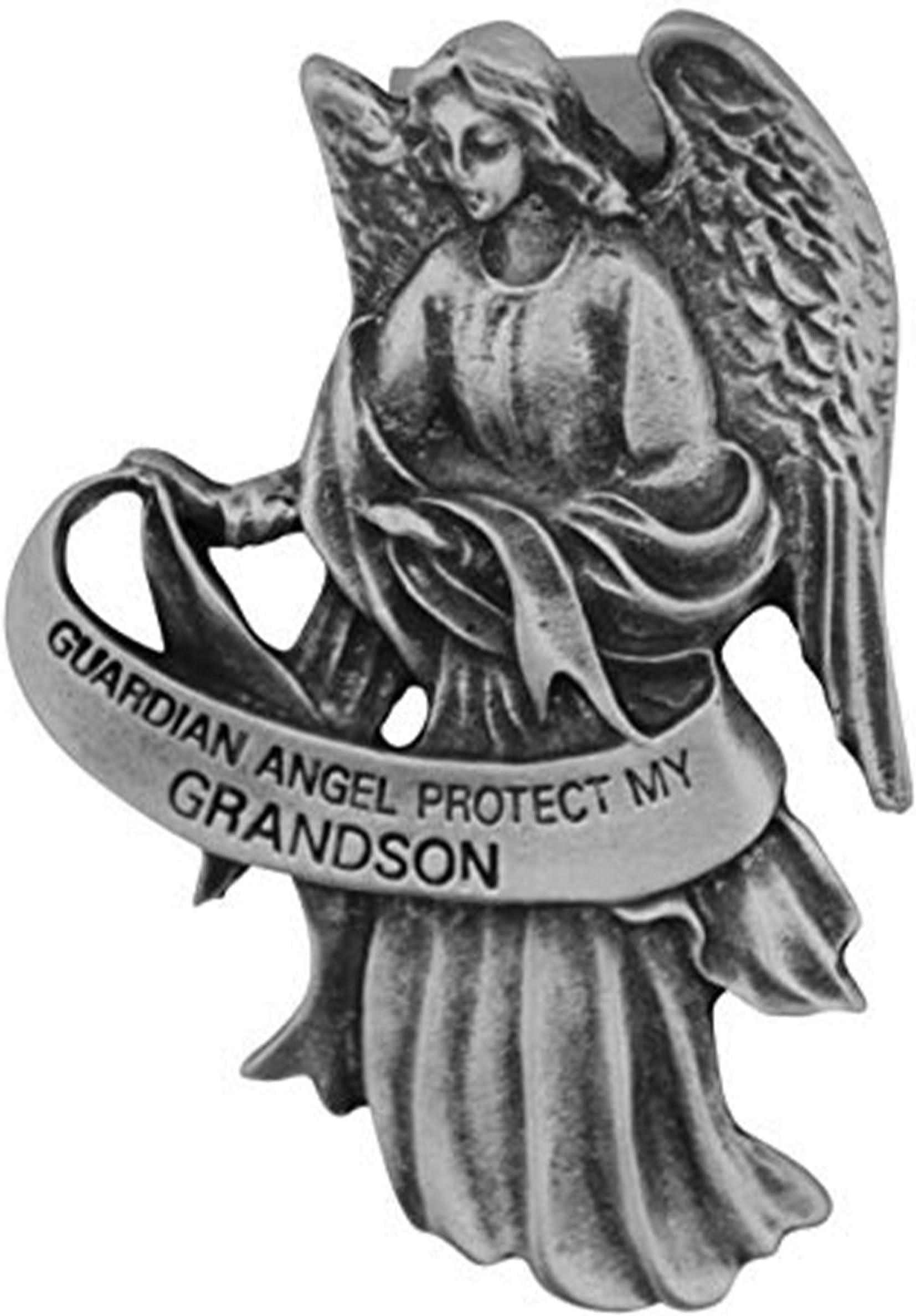 VGITraditional Catholic Visor Clip (Guardian Angel Grandson)