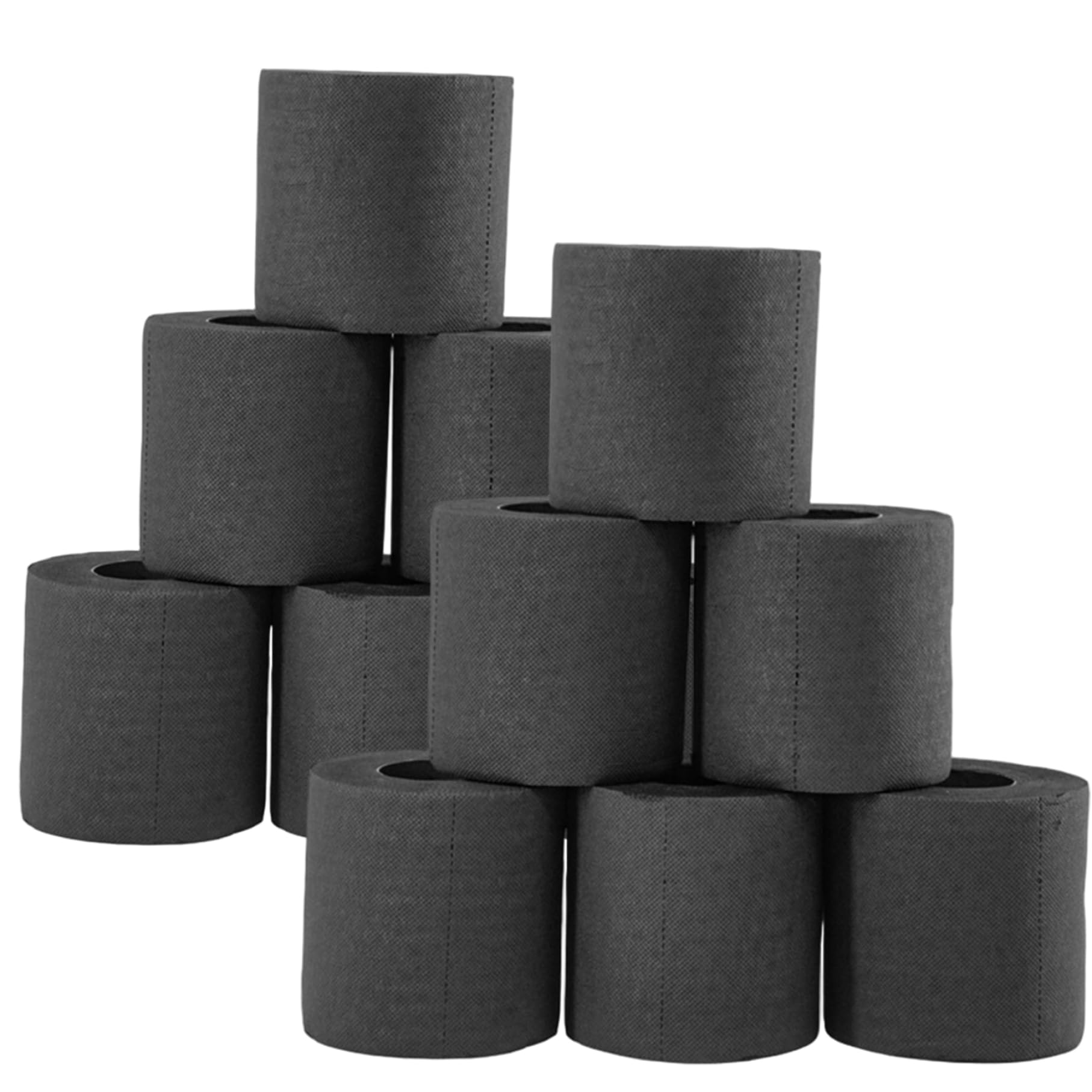 12 rollos de papel higiénico negro, 4, suaves, absorbentes, respetuosos con la piel, para el hogar, oficina, hotel