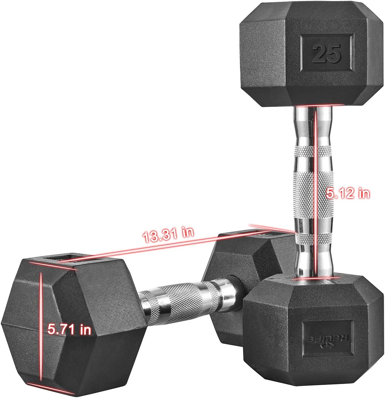 RELIFE REBUILD YOUR LIFE Hex Dumbbell Heavy Weights Barbell Metal Handles for Strength Training Home Gym Exercise Equipment 25pounds Single : Sports & Outdoors