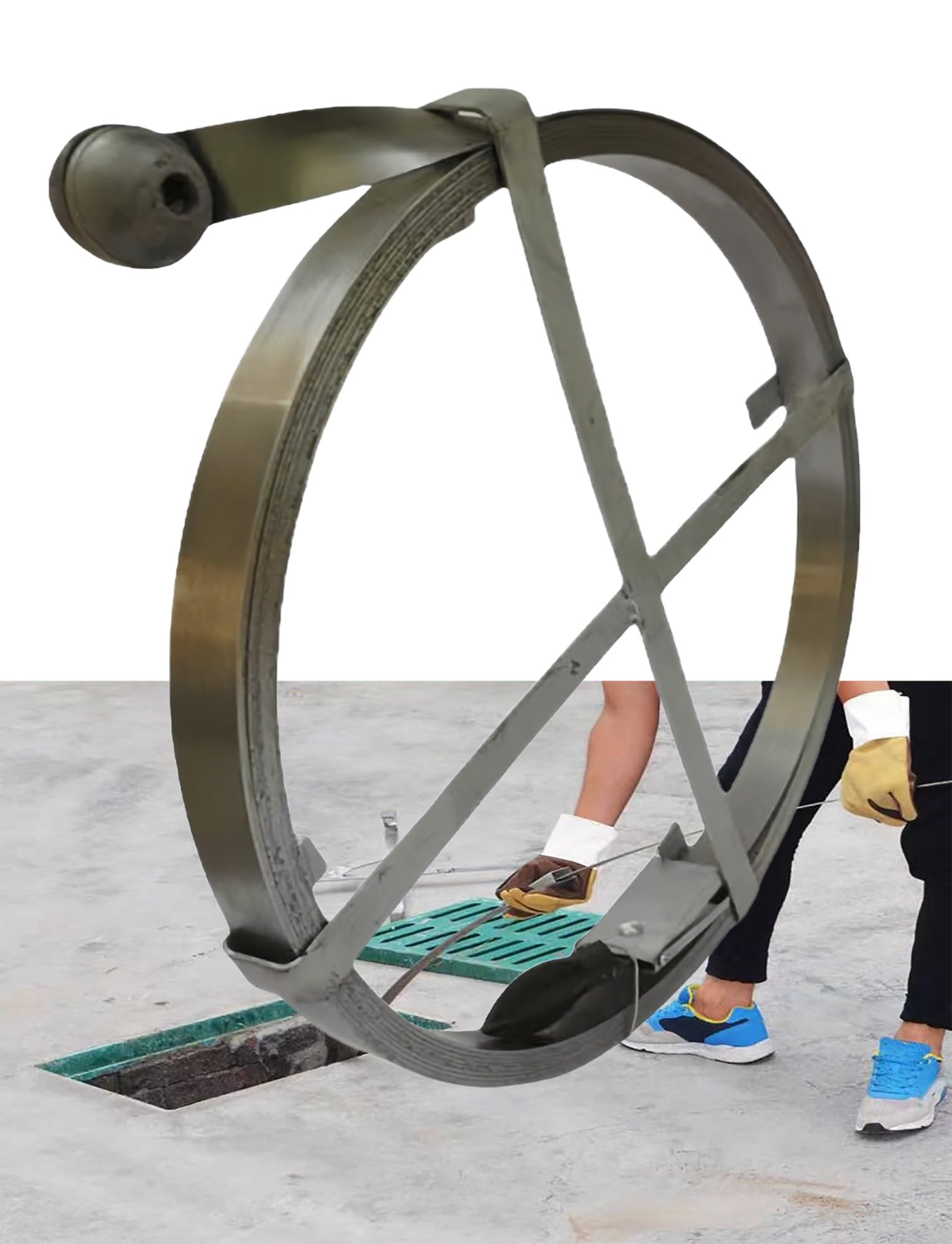 Strumento per la pulizia degli scarichi delle fognature resistente, barra di sblocco lunga 10 m con acciaio spesso 2,5 mm per la rimozione di intasamenti ostinati, strumento per colpire gli scarichi