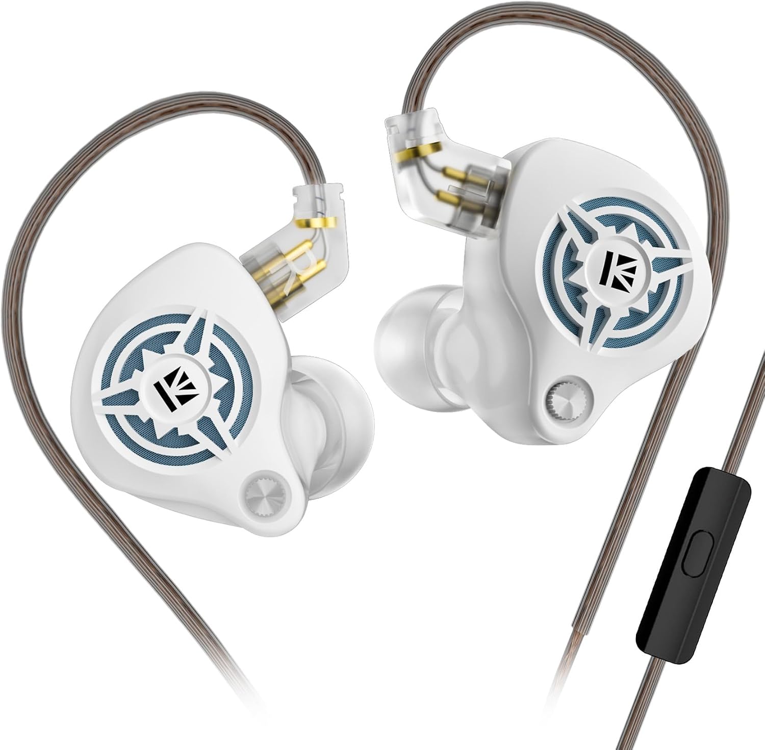 Yinyoo KBEAR BK1 Gaming Earbuds with Mic, 10mm Dynamic Driver Gaming Earphones for FPS Gamers, Detachable 5N OFC Wired In Ear Headphones 3.5mm Jack Compatible with PC, Xbox, PS5, Switch, Mobile